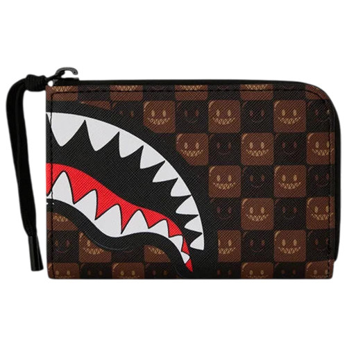 Sprayground Πορτοφόλι Sharks In Paris WTF Bubble Brown Check Wallet